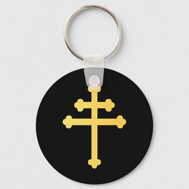 Lorrainenkreuz Schlüsselanhänger (Vorderseite)