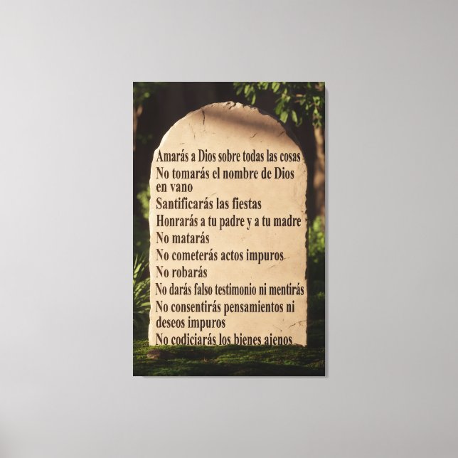 Los 10 mandamientos leinwanddruck (Vorderseite)