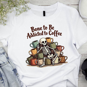 L'os à dépendre du T-shirt squelette de café