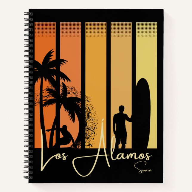 Los Alamos Spanien Surfstrand Notizbuch (Vorderseite)