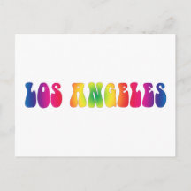 Los Angeles 60er Gefärbte Krawatte Blank Art Postk