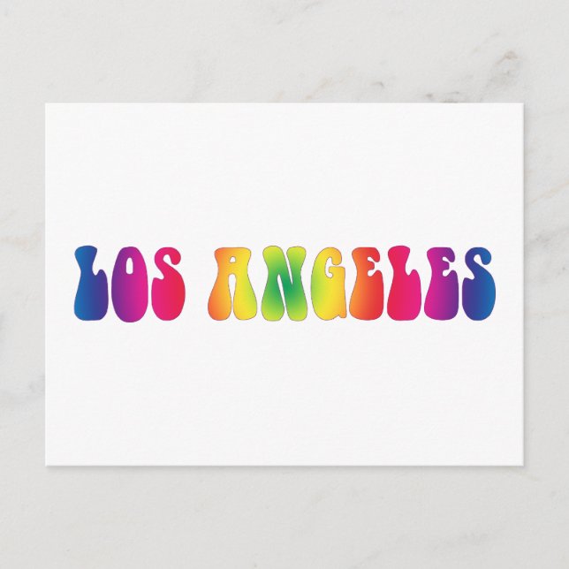 Los Angeles 60er Gefärbte Krawatte Blank Art Postk Postkarte (Vorderseite)