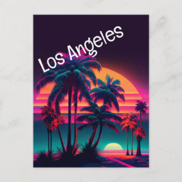 Los Angeles 80er Vibe Postkarte