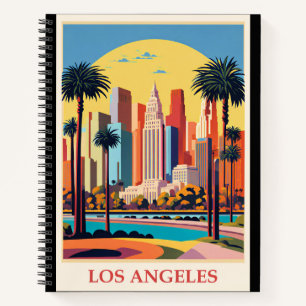 Los Angeles, Art Deco Illustration, Notizbuch