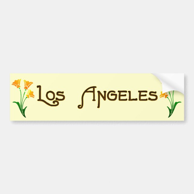 Los Angeles Art Deco Poppy Autoaufkleber (Vorne)