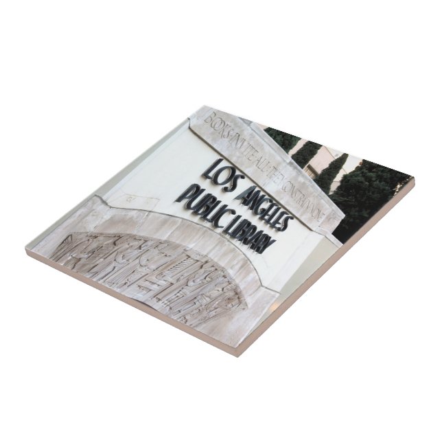 Los Angeles-Bibliotheks-Zeichen Fliese (Seite)