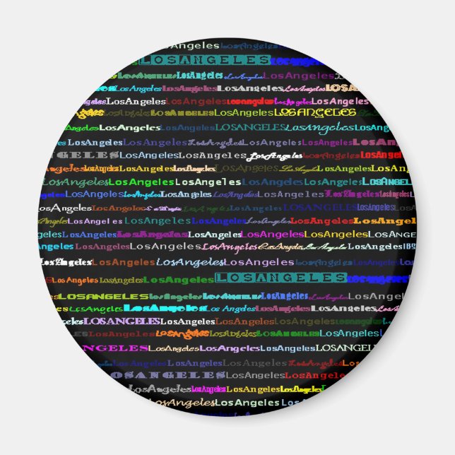 Los Angeles Black Arrière - plan Magnet (Devant)