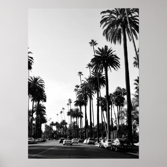 Los Angeles Black & White Fotografie Poster Print (Vorne)