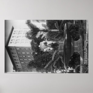 Los Angeles, CA-Ansicht des umkommenden Quadrats Poster