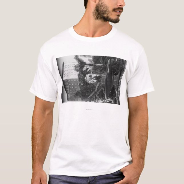 Los Angeles, CA-Ansicht des umkommenden Quadrats T-Shirt (Vorderseite)