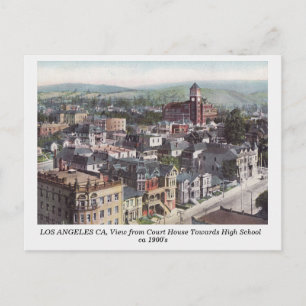 Los Angeles CA, Ansicht vom Court House alte Postk Postkarte