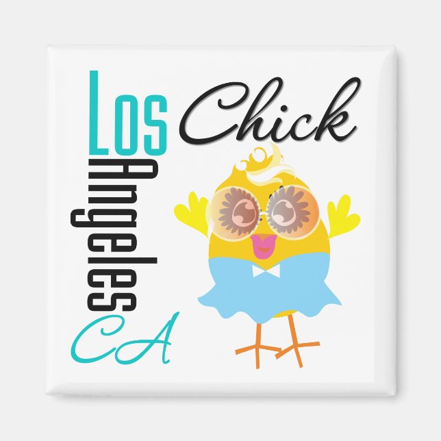 Los Angeles CA Chick-3 Magnet (Vorne)
