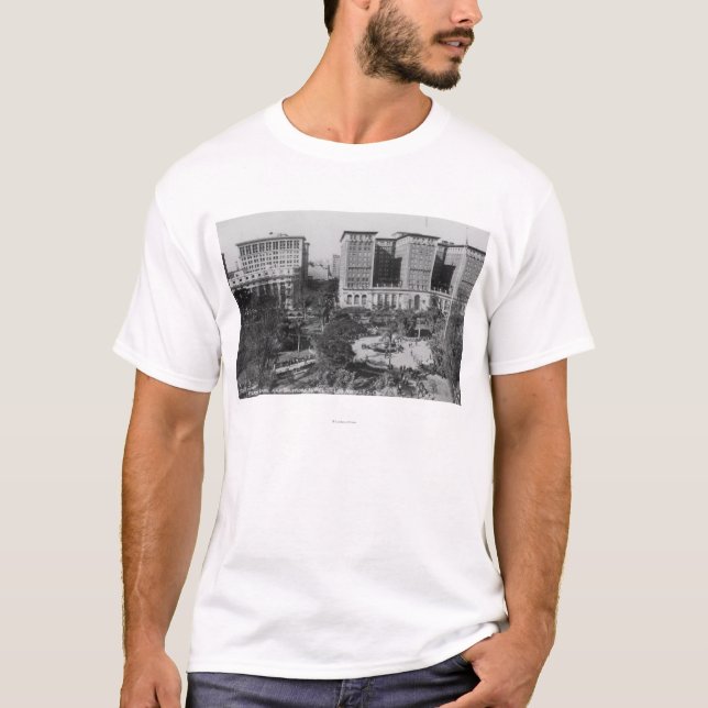 Los Angeles, CA, das Quadrat umkommt und Biltmore T-Shirt (Vorderseite)