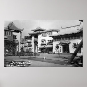 Los Angeles, CA Ginling Way View New China Poster