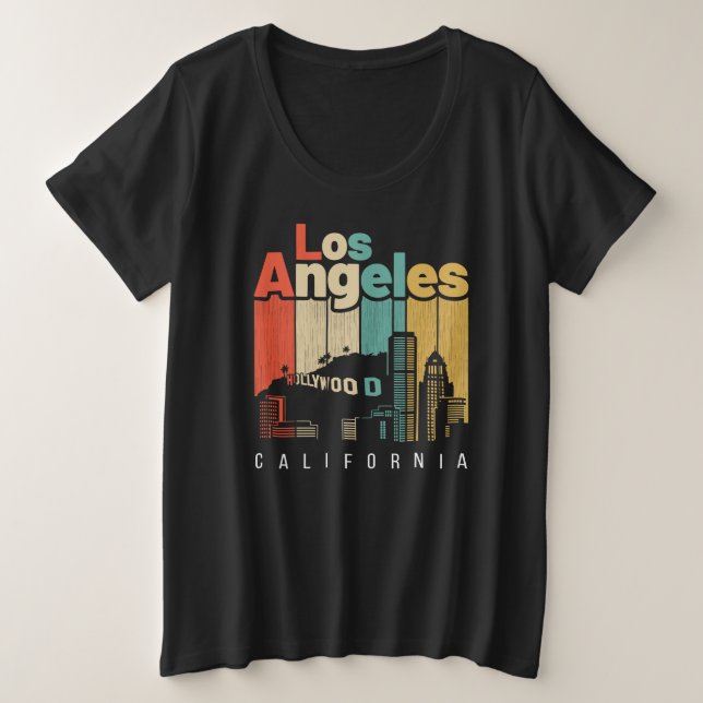 Los Angeles CA Große Größe T-Shirt (Design vorne)