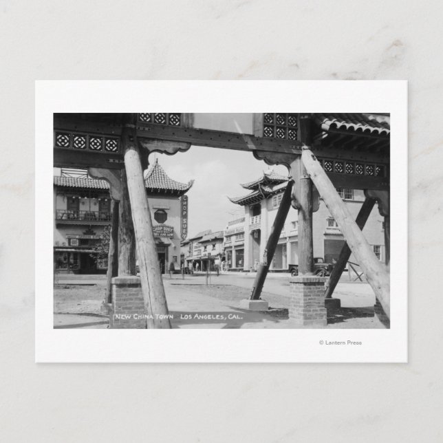 Los Angeles, CA New Chinatown Street Scene Postkarte (Vorderseite)