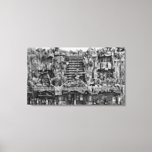 Los Angeles, CA View of Clifton's Pacific Seas Leinwanddruck (Vorderseite)