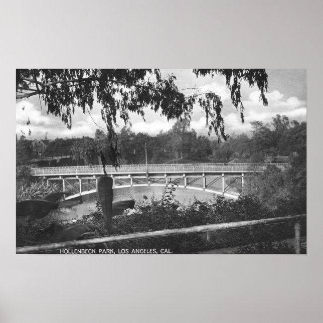 Los Angeles, CA View of Hollenbeck Park Poster (Vorne)