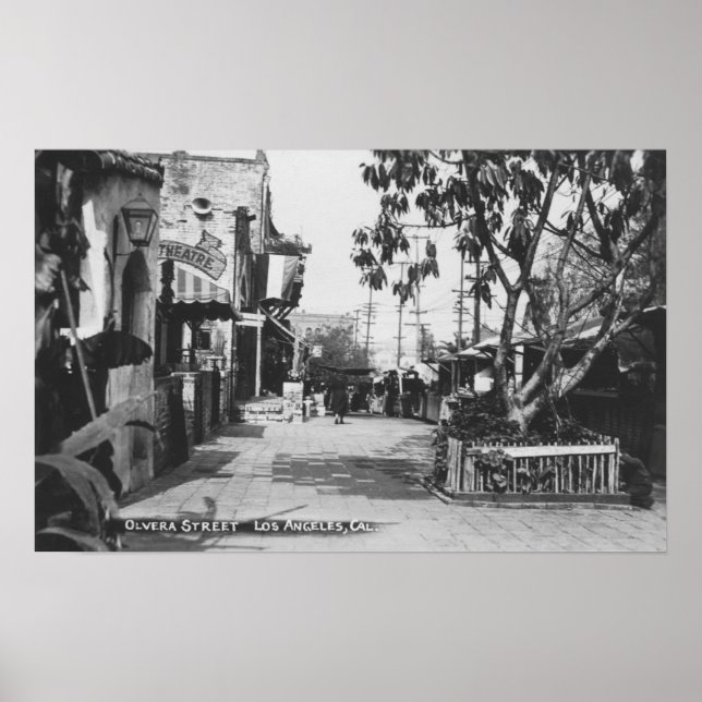 Los Angeles, CA View of Olvera Street Poster (Vorne)
