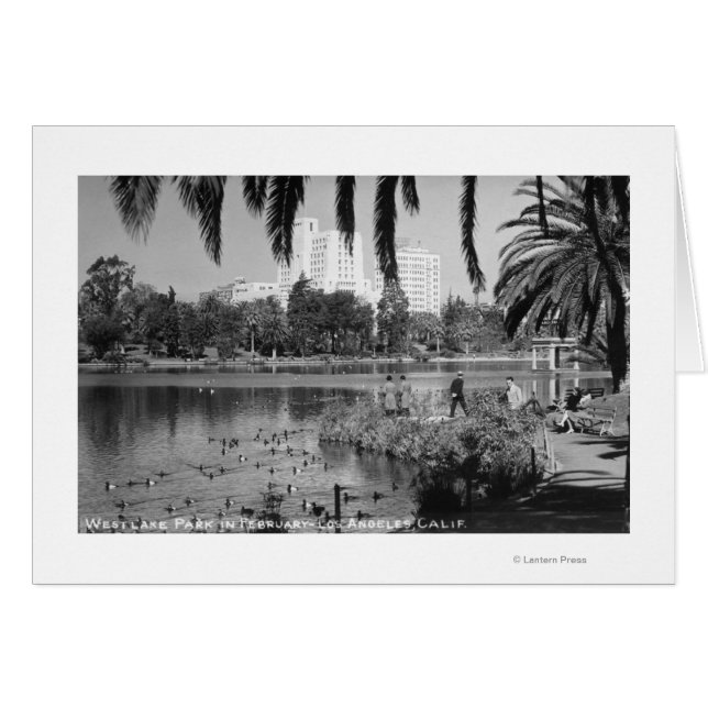 Los Angeles, CA West Lake Park im Winter (Vorderseite (Horizontal))