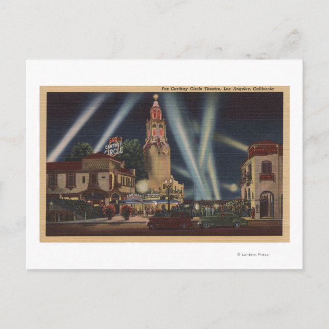 Los Angeles, CAFox Carthay Circle Theater View Postkarte (Vorderseite)