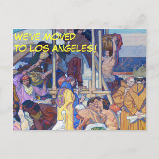 Los Angeles California Adresswechsel Ankündigungspostkarte