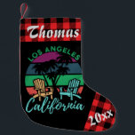 Los Angeles California Beach Chairs Sunset Kleiner Weihnachtsstrumpf<br><div class="desc">Los Angeles California Beach Stühle Sunset Sunset Palm Tree Kleiner Weihnachtsfest Strumpf. Genießen Sie einen Strandurlaub Weihnachten. Hänge diese bezaubernden Strümpfe am Kamin für einen Strumpf voller Goodies am Weihnachtsmorgen.</div>