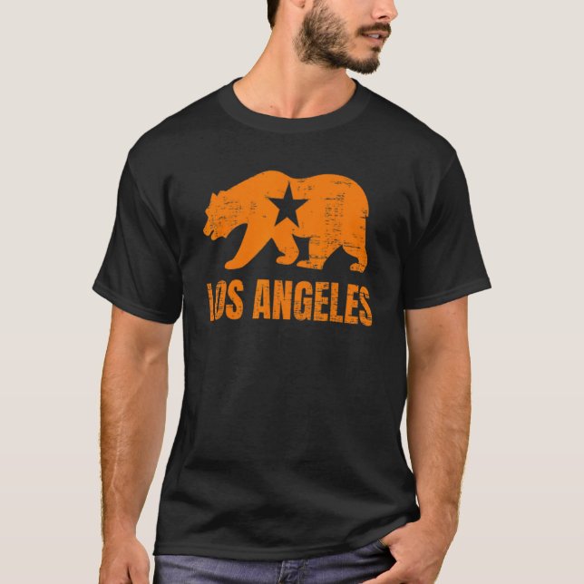 Los Angeles California Bear erschüttert T-Shirt (Vorderseite)