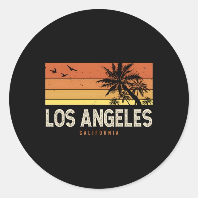Los Angeles California Ca Palms Runder Aufkleber (Vorderseite)