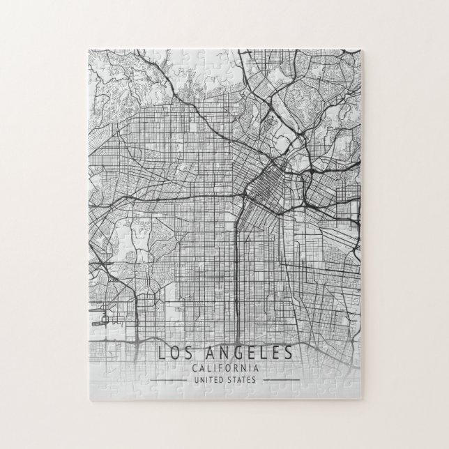 Los Angeles California City Map (Vertikal)