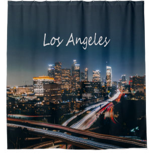 Los Angeles California City Skyline Duschvorhang