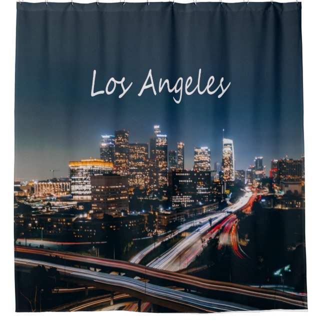 Los Angeles California City Skyline Duschvorhang (Vorderseite)