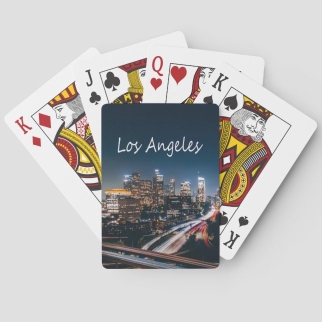 Los Angeles California City Skyline Spielkarten (Rückseite)