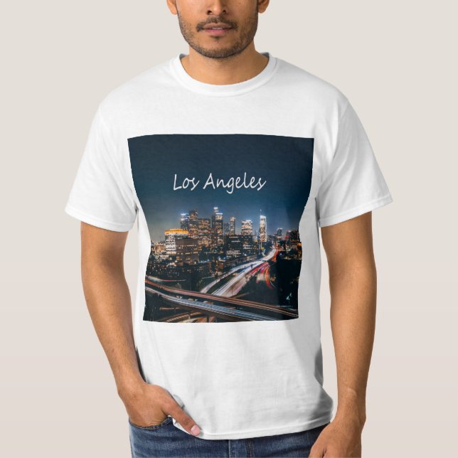 Los Angeles California City Skyline T-Shirt (Vorderseite)