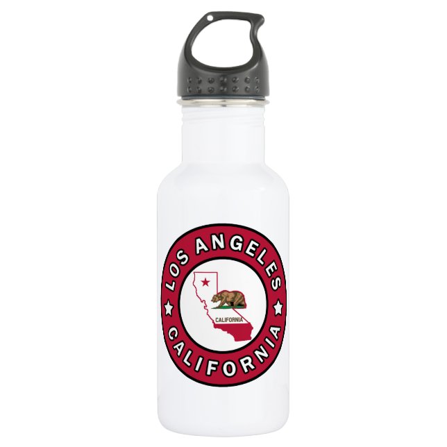 Los Angeles California Edelstahlflasche (Vorderseite)