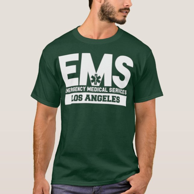 Los Angeles California EMS Paramedic EMT Uniform T-Shirt (Vorderseite)