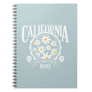 Los Angeles California Floral Graphic Notizblock
