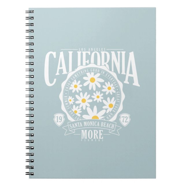 Los Angeles California Floral Graphic Notizblock (Vorderseite)