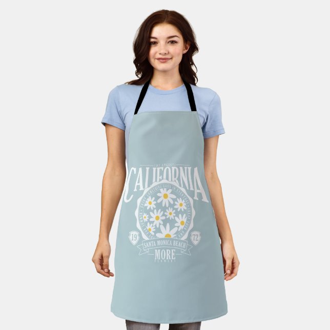 Los Angeles California Floral Graphic Schürze (Getragen)