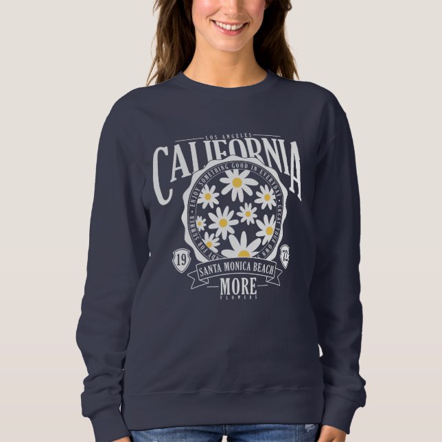 Los Angeles California Floral Graphic Sweatshirt (Vorderseite)