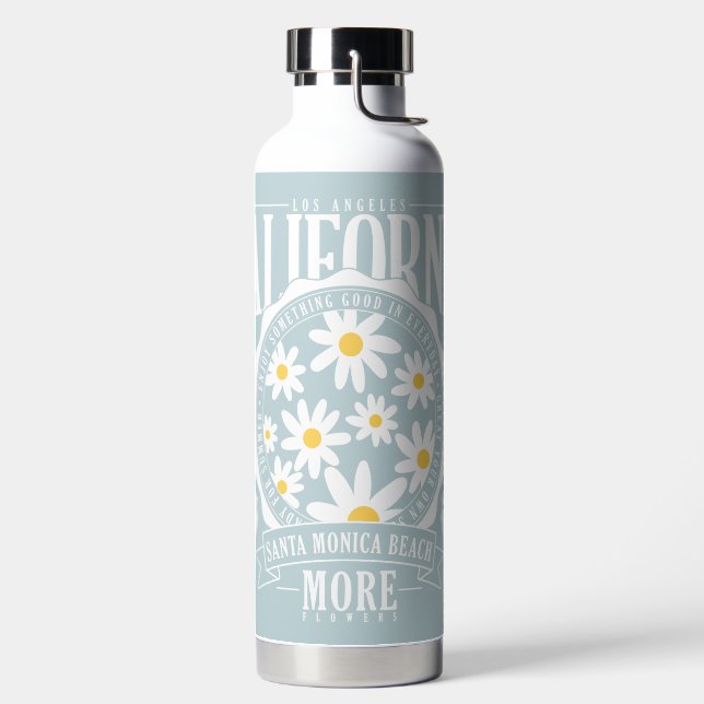 Los Angeles California Floral Graphic Trinkflasche (links)