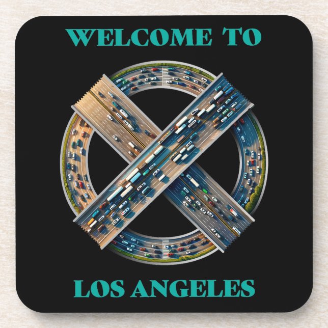 Los Angeles California Getränkeuntersetzer (Vorderseite)