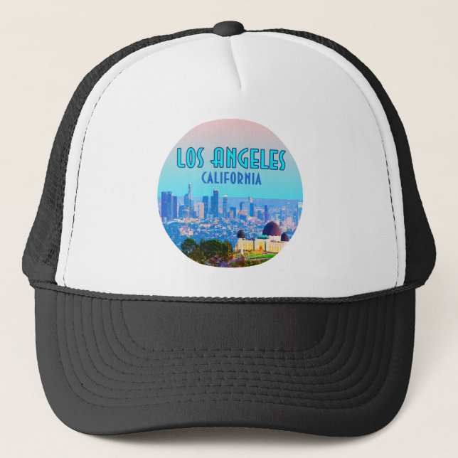 Los Angeles California Griffith Observatory Truckerkappe (Vorderseite)