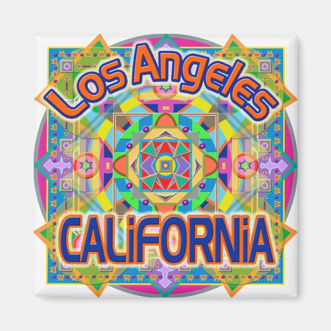 Los Angeles CALIFORNIA Happy Magnet (Vorne)