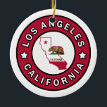 Los Angeles California Keramik Ornament<br><div class="desc">Los Angeles</div>
