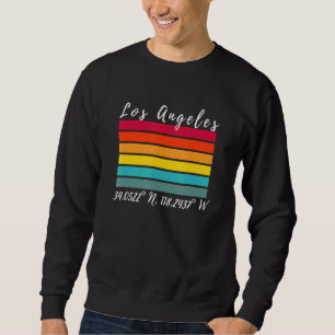 Los Angeles California Latitude Longitude La Souve Sweatshirt