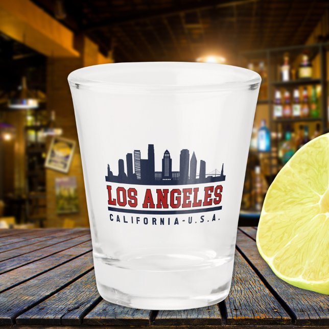 Los Angeles California Modern Skyline  Schnapsglas (Von Creator hochgeladen)