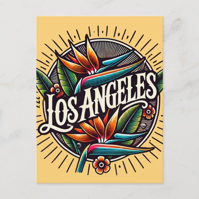Los Angeles California Postkarte (Vorderseite)