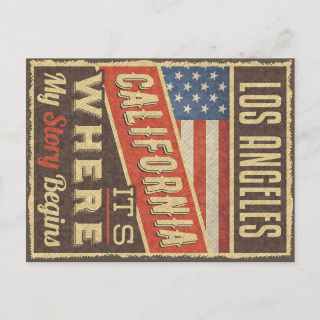 Los Angeles California Postkarte (Vorderseite)