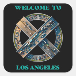 Los Angeles California Quadratischer Aufkleber